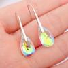 2/3PCS High-Quality Colored Crystal Water Drop Earrings & Pendant Necklace Jewelry Set For Women Bridal Engagement