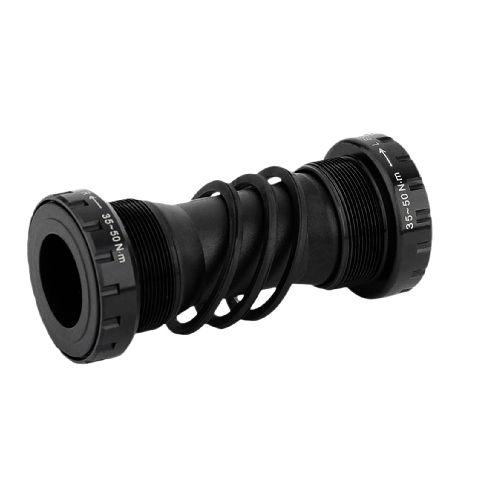 Bike Bottom Bracket Bicycle Bottom Bracket High Strength Aluminum Alloy Threaded BB Crankset Bottom Bracket for Road Bike чёрный