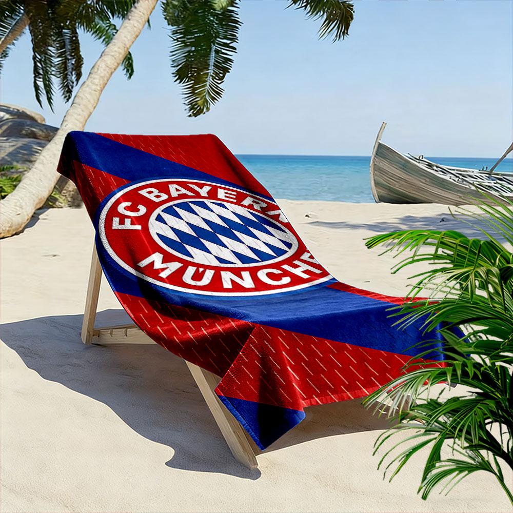Asciugamano Logo FC Bayern München Un asciugamano da spiaggia indispensabile per i viaggi al mare