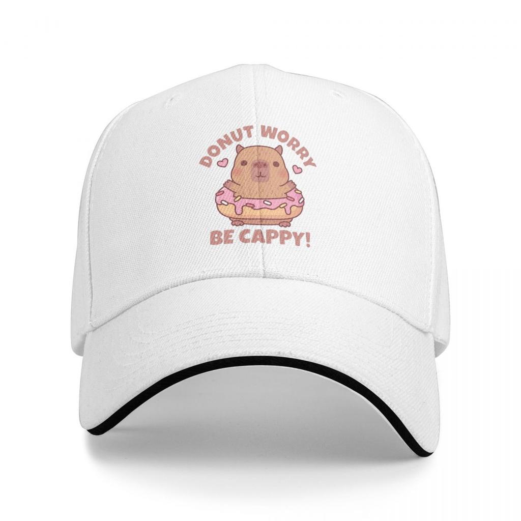 Dont Worry Be Capy Capybaras Baseball Caps Snapback Baseball Hats Breathable Casual Casquette Outdoor Unisex