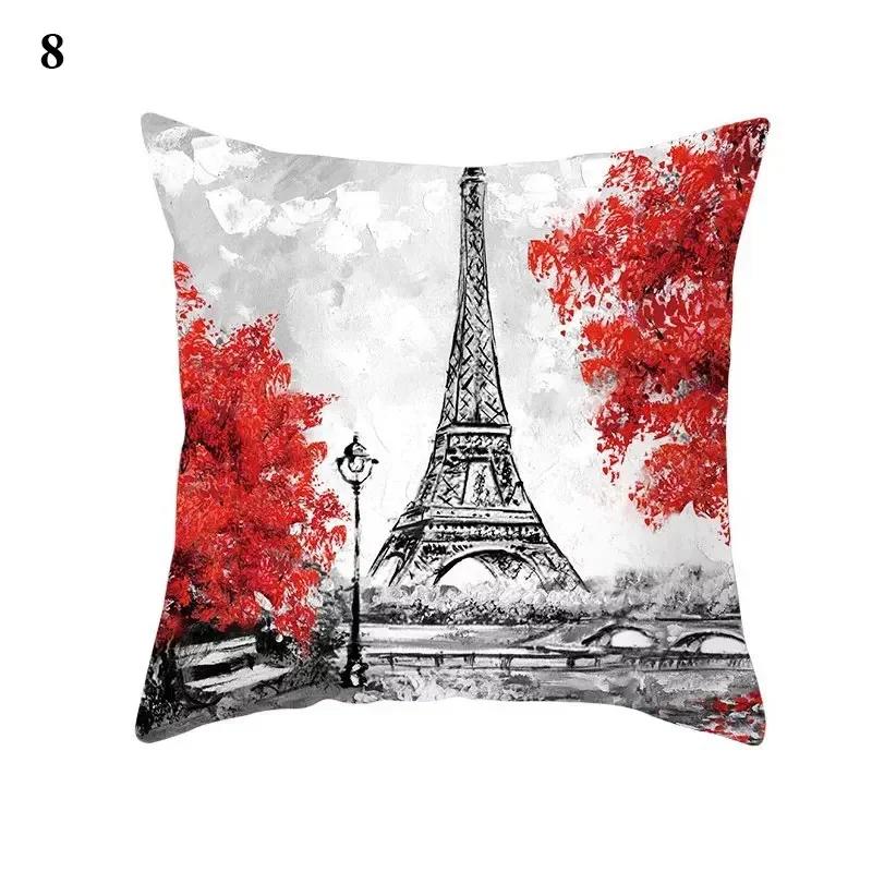 Valentine's Day Cushion Cover Red Heart Print Pillowcase  Sofa