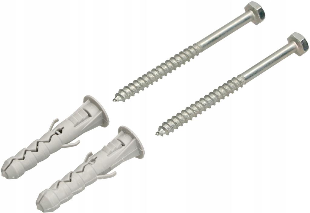 Toilet Bowl Mounting Pins - White Set