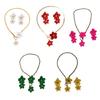 Fashionable Flower Jewelry Set For Her Versatile Spring Summer Accessories Alloy Comfortable Design Neckchain Accessory
