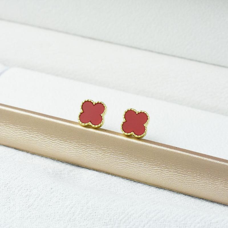 Kolczyki Koniczynki Czterolistnej Net Red Temperament Małe Proste Dzikie Nowe Kolczyki Kolczyki Damskie