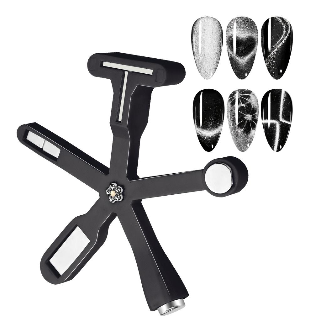 Love Heart Pattern Nail Magnet 6in1 Cat Eye Effect Side Light Half Moon Daisy Flower French Nail UV Attraction Magnets Manicure