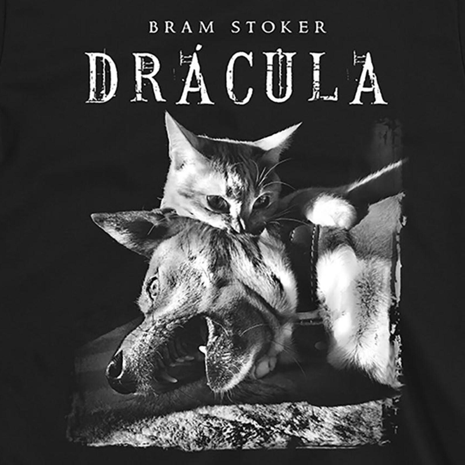 Vampire Cat Dracula T-Shirt – Gothic Kitten Tee L