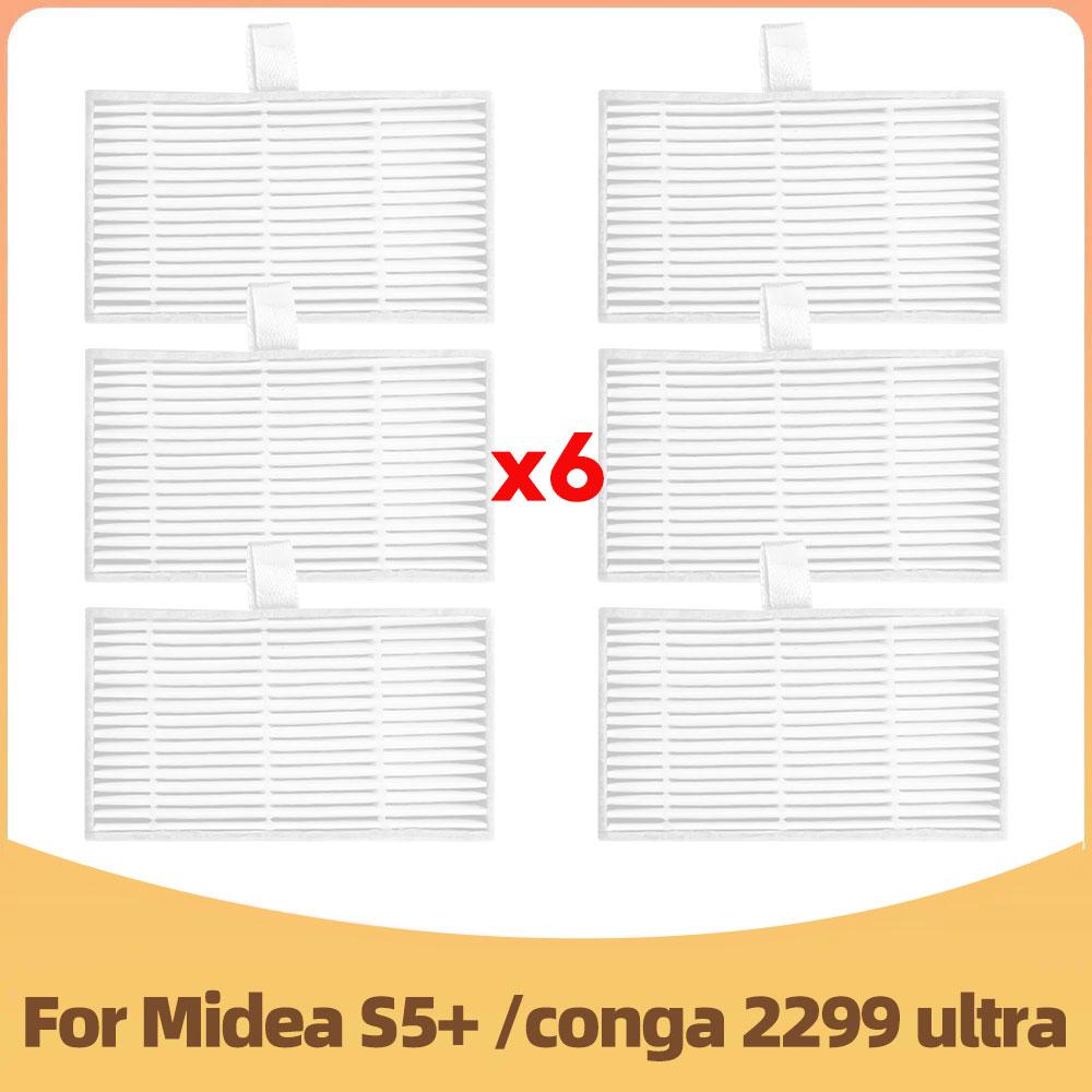 Compatible For Midea S5 Plus / Conga 2299 Ultra Home X-Treme Genesis Robot Vaccum Parts Main Side Brush Mop Dust Bag Filter
