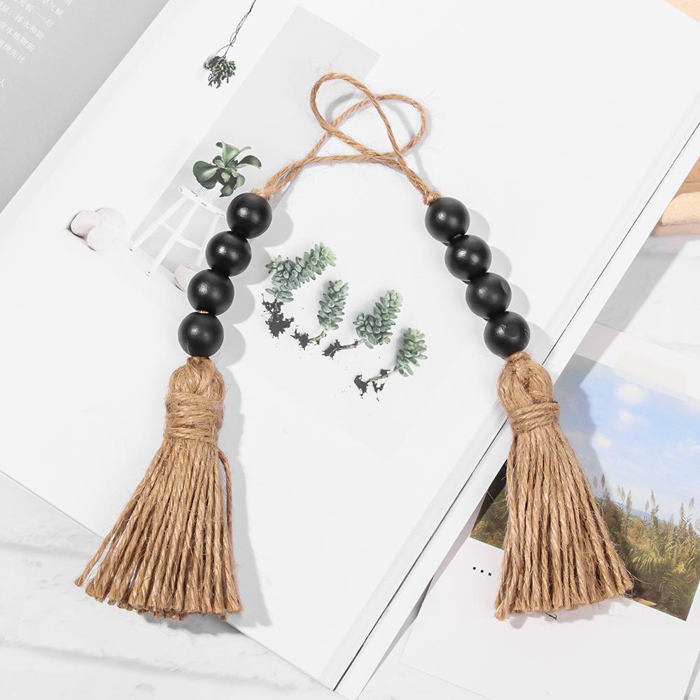 Drawer Knob Gift Handmade Clothes Rack Home Decor Hanging Decorations Closet Pendant With Tassels Wood Bead Garland