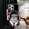 Japanese Horror Anime Soft Phone Case for iPhone 15 16 17 Pro Max 17Air 16E 14 Plus 13 12 Mini Shockproof Cover Back Shell