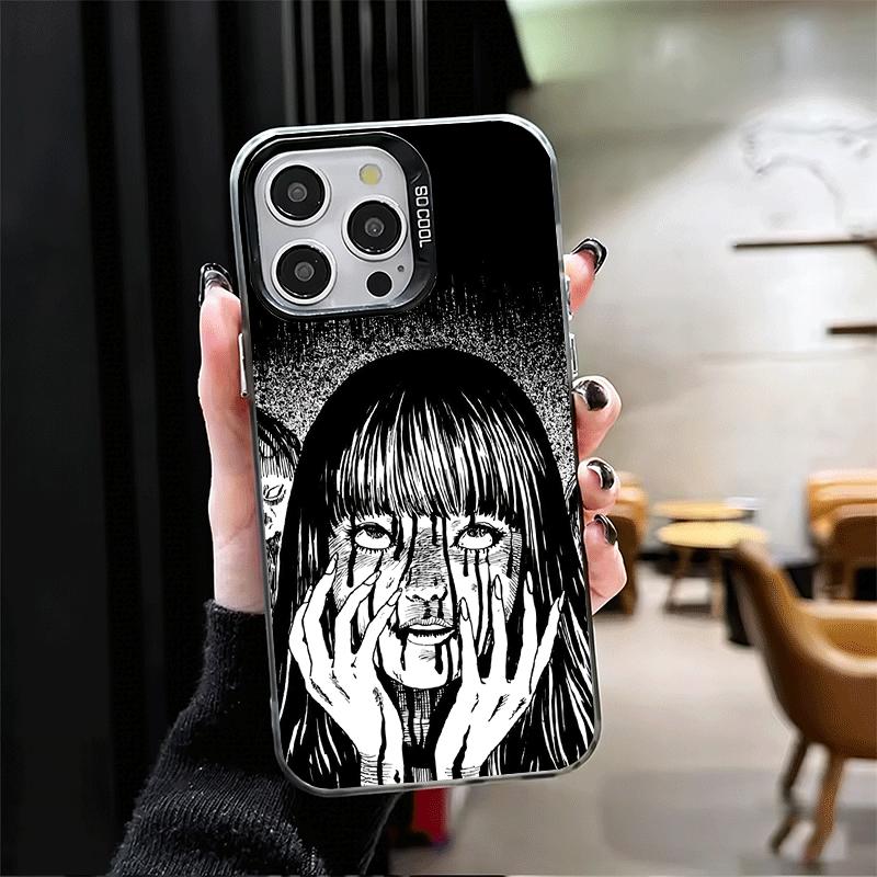 Japanese Horror Anime Soft Phone Case for iPhone 15 16 17 Pro Max 17Air 16E 14 Plus 13 12 Mini Shockproof Cover Back Shell