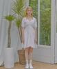 Near And Dear Lace Shirred Dress_White