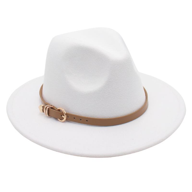 Europe And The United States New Top Hat British Party Jazz Hat Fedora Foreign Trade Woolen Felt Hat Big Brim Trendy Hat