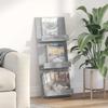Magazine Shelf Concrete Grey 43 x 11 x 102 cm Engineered Wood