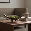 Retro Design Metal Tray Light Luxury Modern Decorative Centerpiece MultiFunctional Footed Fruit Bowl