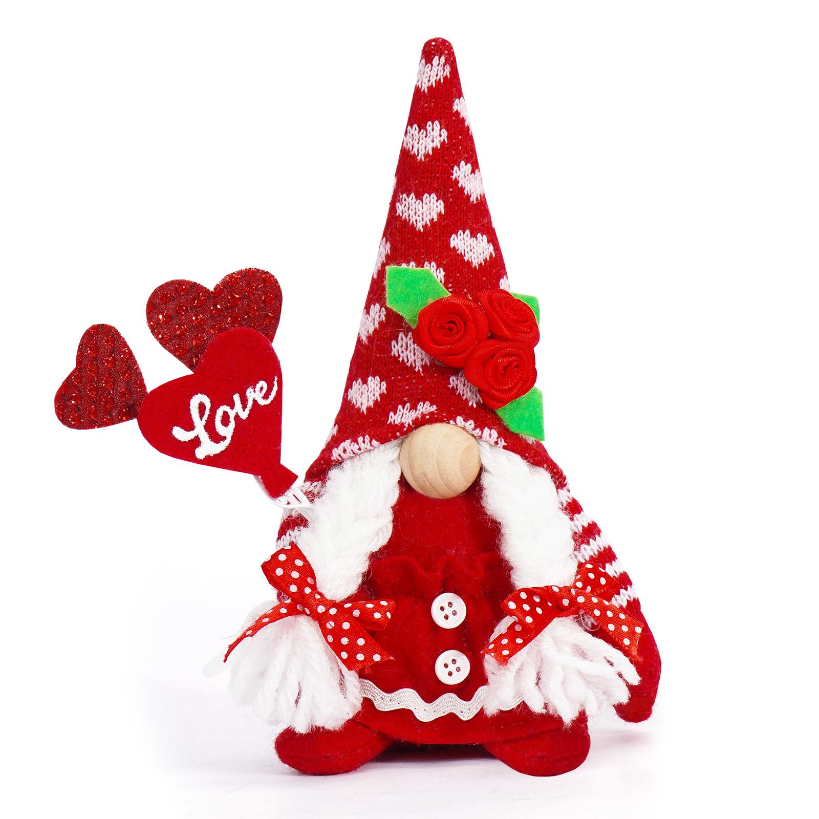 Valentine s Day Faceless Gnome Couple Ornament