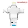 256GB Multi-Function 4-in-1 Card Reader for Apple, Android, Computers, High-Speed 3.0 iPad2 U Disk
