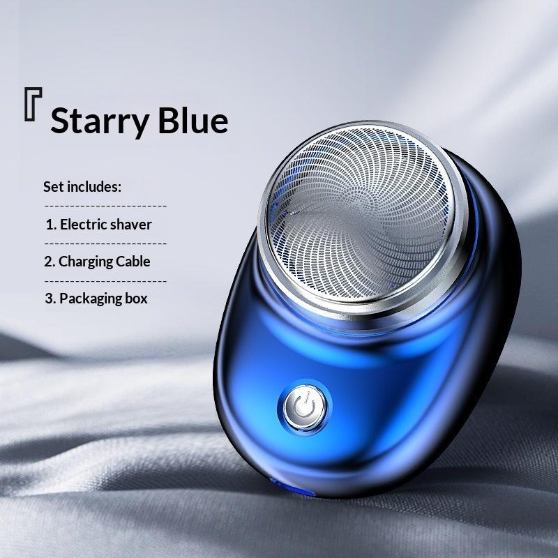 New shaver mini shaver electric rechargeable men's portable LCD razor double head two head beard knife