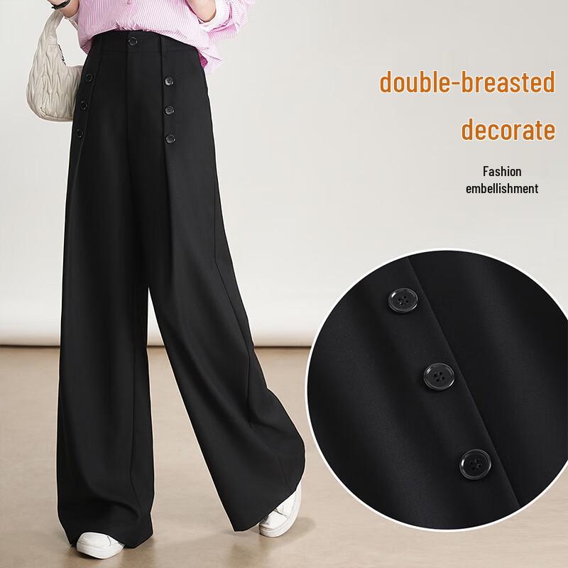 Bailuyu Women's Elegant Straight-Leg Commuter Pants