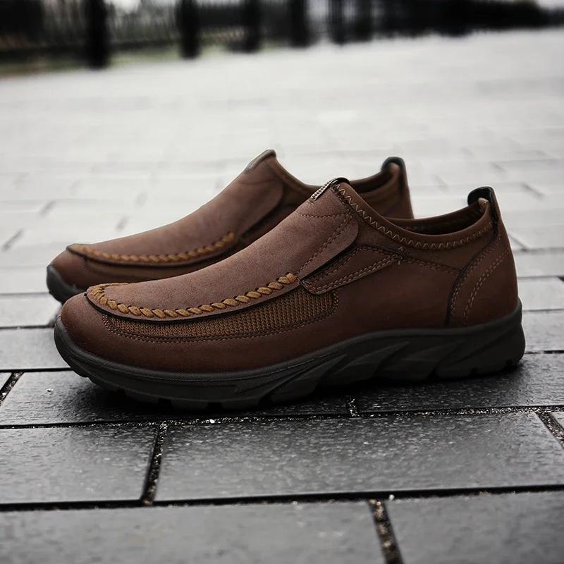 Fashion 2025 Brands Men Casual Shoes Fashion Mens Loafers Moccasins Breathable Slip on Retro Driving Shoes Men Sneakers Plus Size 39-48