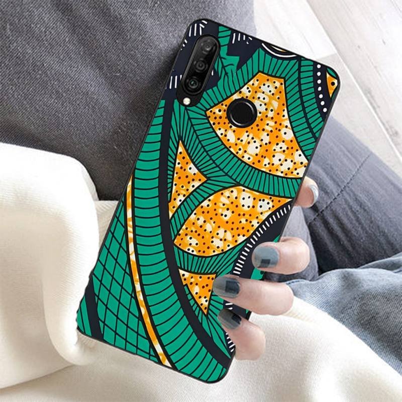African Wax Fabric Phone Case for Huawei Honor 10 i 8X C 5A 20 9 10 30 lite pro Voew 10 20 V30