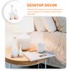 1Set Desktop Decor Resin Duck Shaped Lovely Resin Craft Ornament Home Office Desktop Statue Decoration Scene Layout