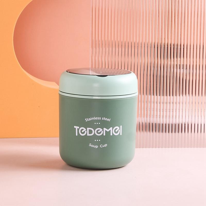 450ML Lebensmittel Thermobehälter Isolierter Suppenbecher Thermosbehälter Edelstahl Lunchbox Thermo Hält Heiß Für Schulkinder