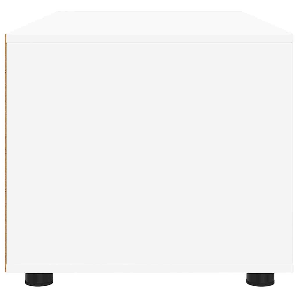 TV Cabinet with Drawers White 100 x 48 x 43 cm Engineered Wood