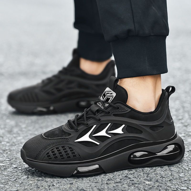 

Men s shoes spring and summer new fashion sports shoes low-top lace-up men s casual shoes black student tide with dad shoes men 44