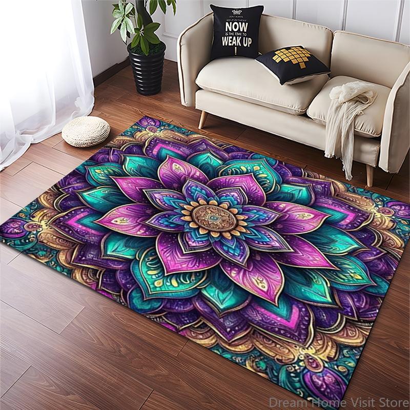 15 Size Mandala Flowers 3D Printed Carpet Rugs Living Room Bedroom Bedside Bathroom Home Decor Floor Mat Kids Room Non-slip Mat