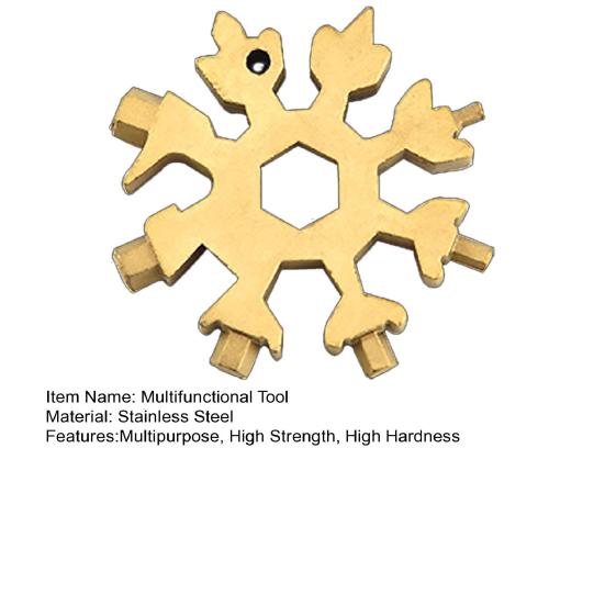 Multifunkční nástroj Snowflake, odolný proti korozi, otevřená lahev z nerezové oceli, profesionální přesný klíč na sněhové vločky, multifunkční nástroj