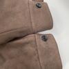 ESTNATION Dark Brown Boa Color Suede Jacket Coat M BrownUsed
