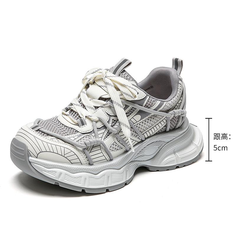 2025 New Platform Dad Shoes Women's Summer Shoes Women's Shoes Versatile Breathable Sports Shoes Women's Shoes Casual Shoes