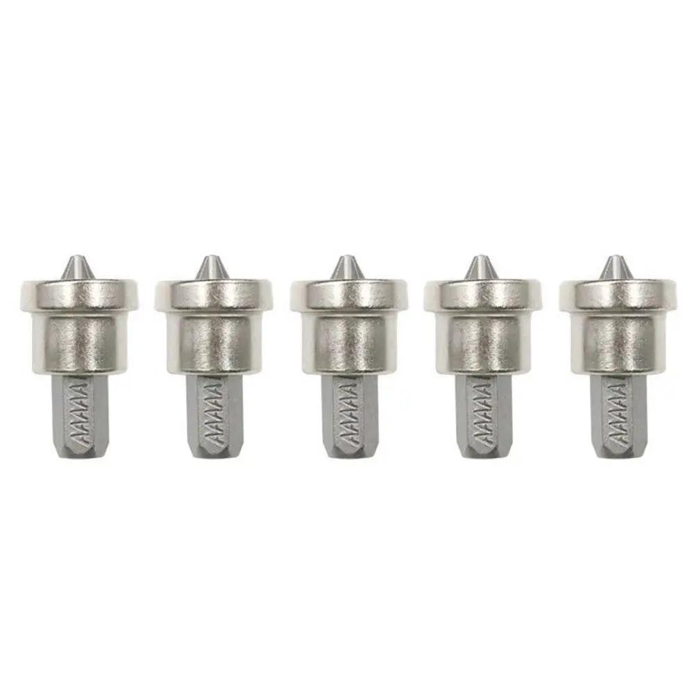 5Pcs/Set Durable Batch Head Woodworking Magnetic Positioning Screwdriver Positioning Bits Screw Nutdrivers 25mm/50mm