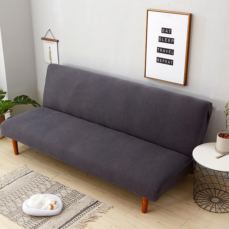 Velvet Full Covered Sofa Mattress Cover Simple Folding Without Armrest Stretch Sofa Cover Cover Fabric All-Inclusive Universal