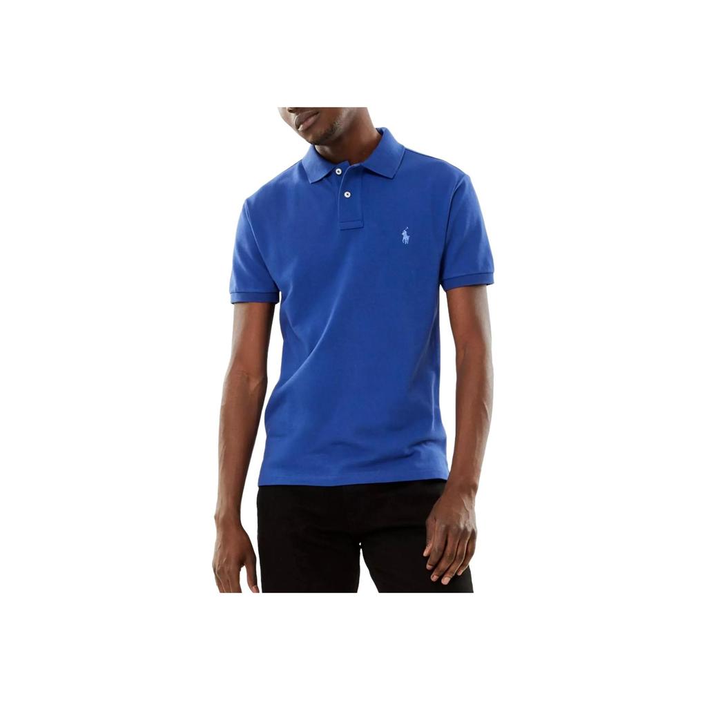 Polo Ralph Lauren Logo Embroidered Straight Fit Short Sleeve Polo Shirt Men tops Blue 710680784-356