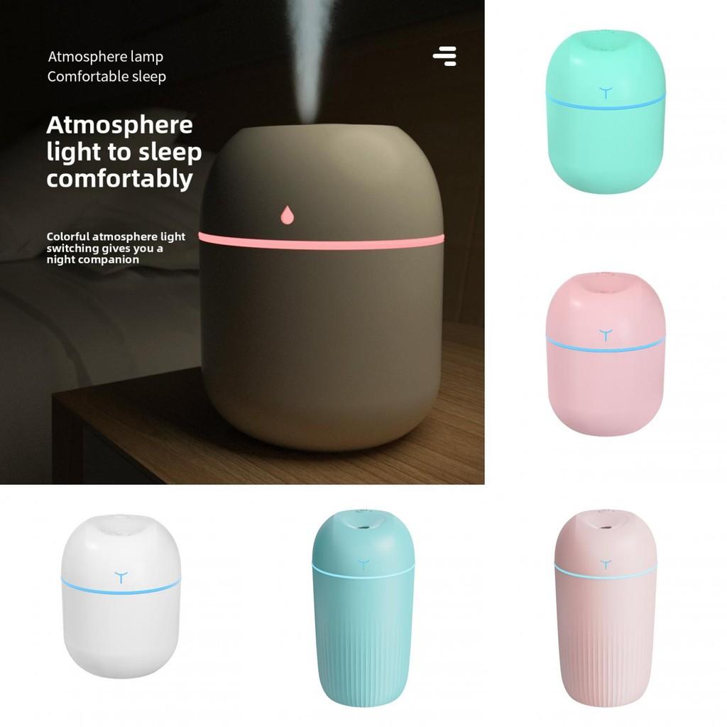 Print Cow Waterdrop Usb Humidifier With Water Protection Colorful Lights Home