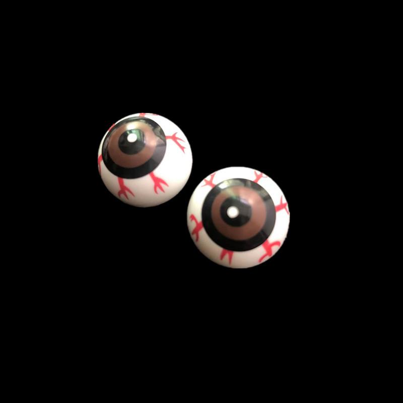 10Pcs 2.3Cm Funny Half Round Eyeballs Halloween Simulation Props Decoration Children'S Horror Scary Trick Treat Prank Toys