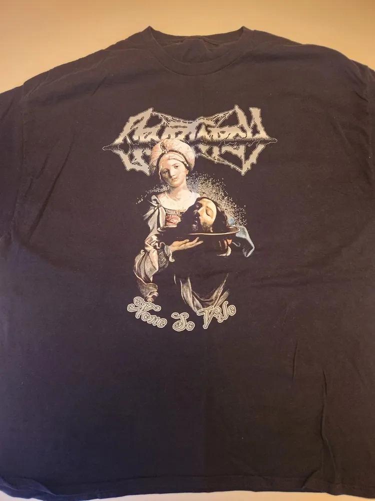 Unisex Short Sleeve Crew Neck Cotton T Shirt Cryptopsy None So Vile XXXXL