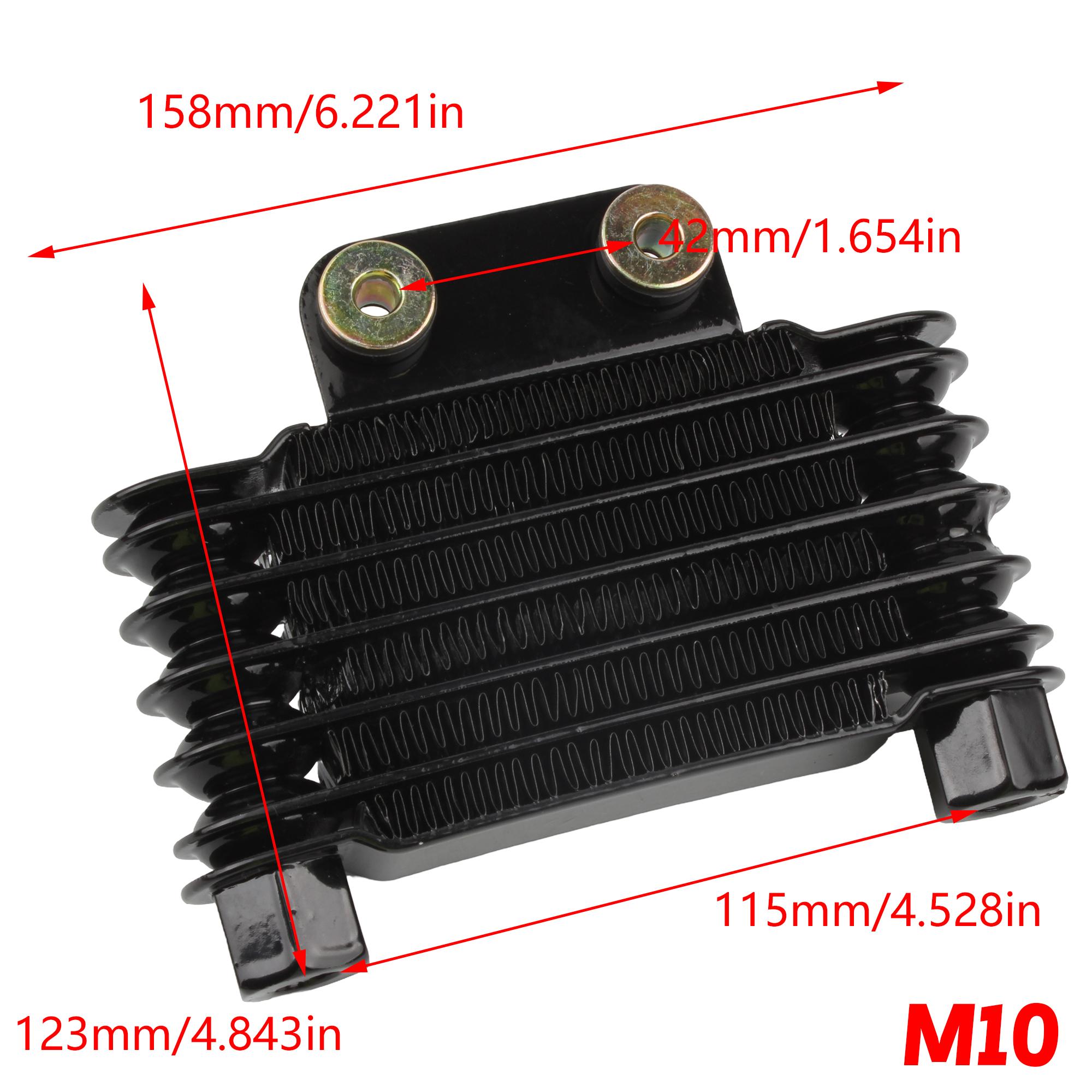 

6 Row Motocross Motorcycle Engine Oil Radiator Oil Cooler Cooling Universal 125CC-250cc M8/M10 Scooter Racing Modified Parts