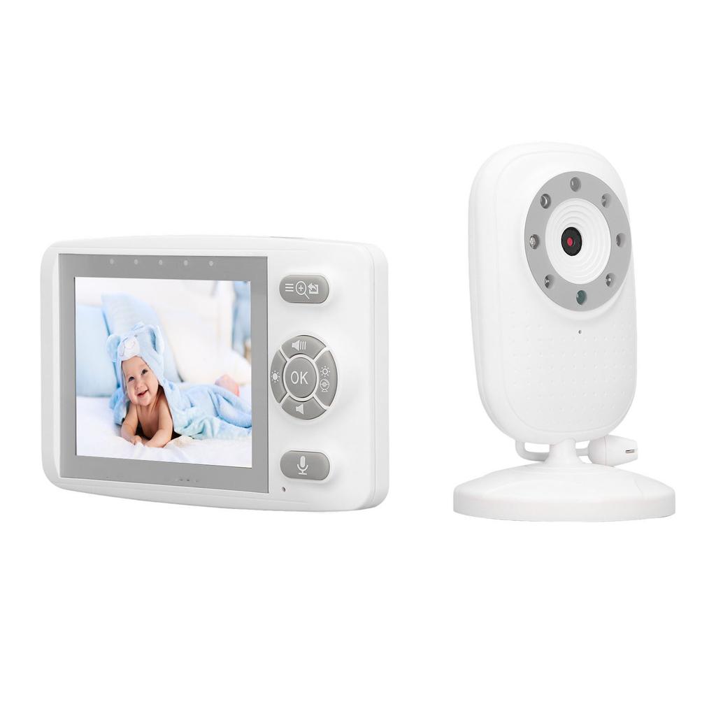 Baby Monitor Ecran 3.5in Lumină de Noapte Vorbire Bidirecțională Parolă Monitor Video Bebeluș 100?Ștecăr britanic de 240V