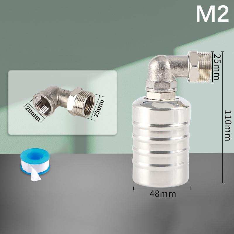 2PCS 304 Stainless Steel Float Valves - Automatic Water Level Control For Tanks & Pools
