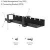 A03F-Metal Desktop Portable Storage Table Underwire Frame Undertook Cable Management Tray Insert Metal Wire Management Fixture