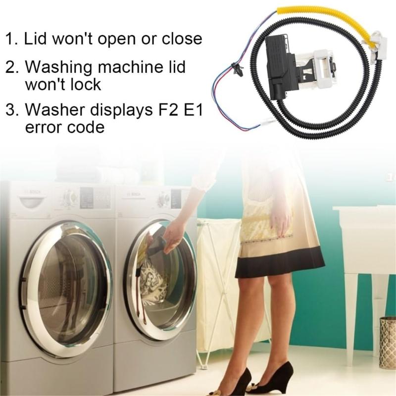 Washer Latches Assembly Plastic Texture Efficient for Various Models Ensuring Secure Operation Washer Maintenance Part