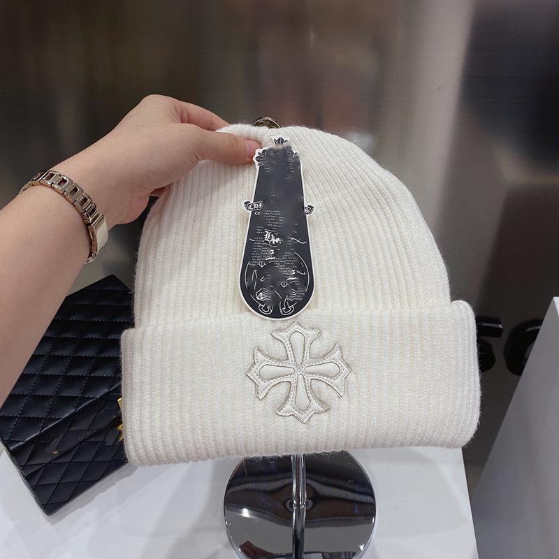 Autumn and Winter Hat White Thickenedheattechknitting Hat