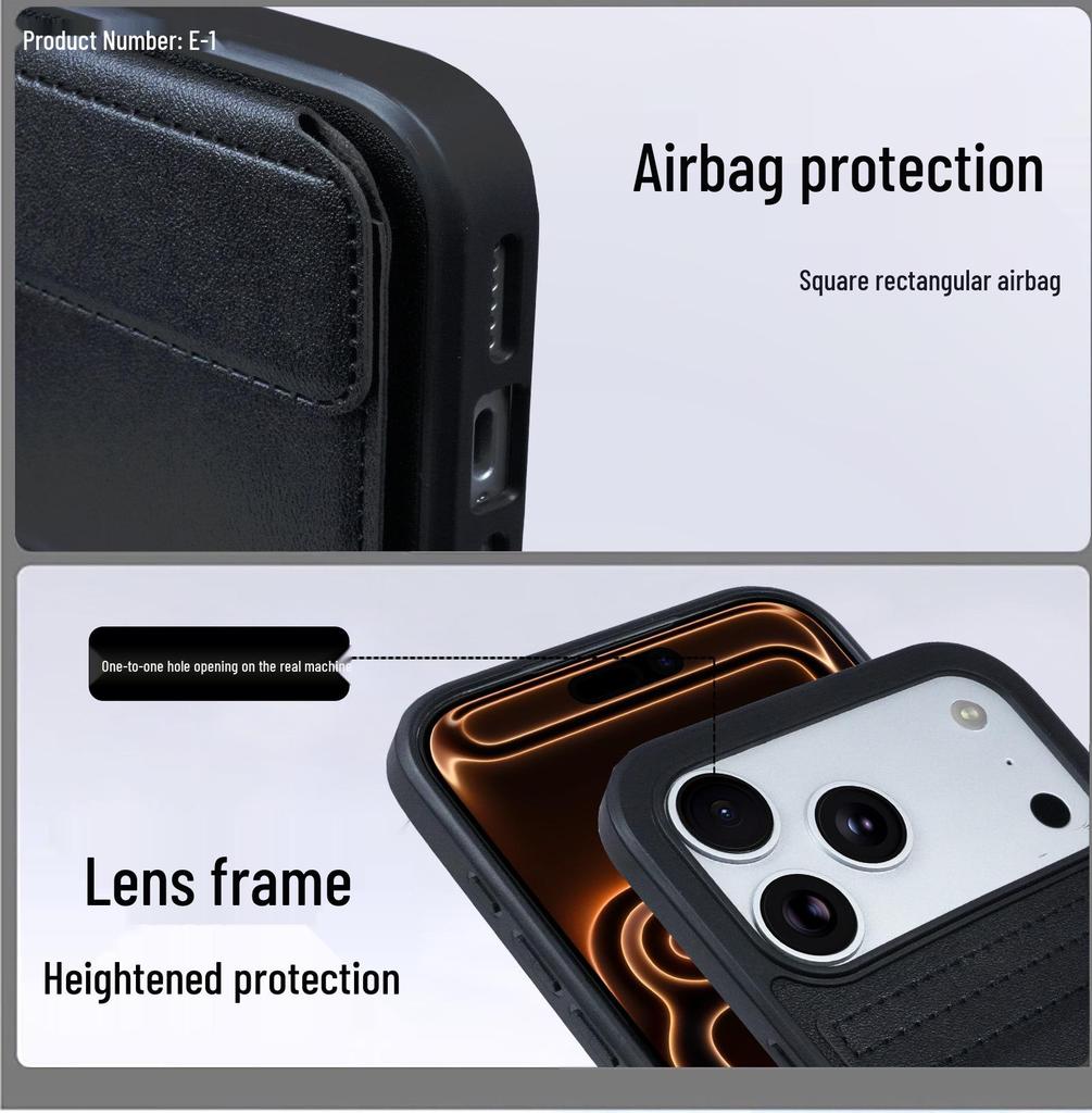 Magnetic Leather Card Holder Phone Case for iPhone 17 Pro Max