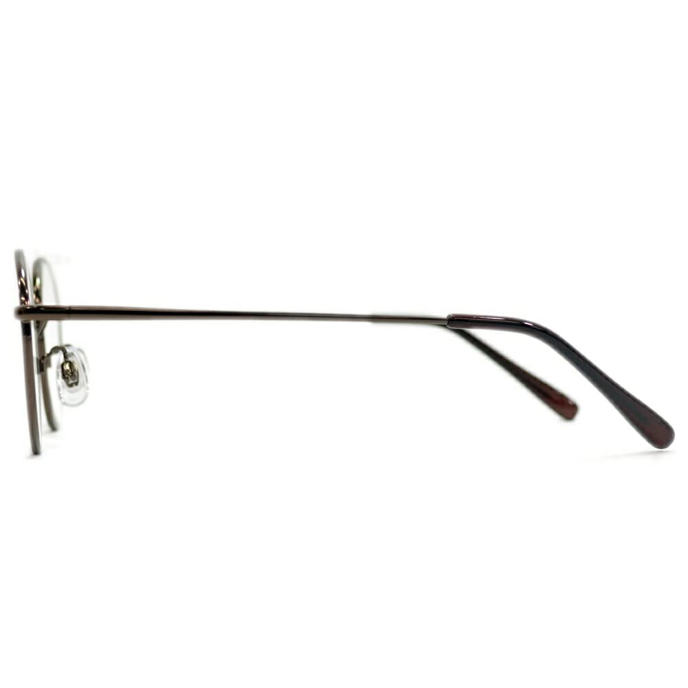 [MERRY PLEASURE] Sunglasses, Fashion Glasses, Men's & Women's, Boston Style, Round, Thin Frame, Small, Mini Lenses, Silver, Gold, Brown, Clear