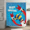 TU Weihnachtsdusche Vorhang Weihnachtsmann Feiertag Festlich Badezimmer Dekor Frohe Weihnachten Muster Wasserdichte Rückwand Heimdekor Geschenk