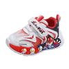 Kids Light-Up Cartoon Sneakers Boys Girls Breathable Mesh Upper Non-Slip PVC Sole Fall Outdoor Walking Shoes