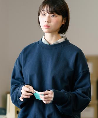 JEMUT Insight Oversized Heavy Sweatshirt Navy Kjmt2591