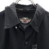 Harley Davidson Back Print Short Sleeve Button Down Shirt L Black Series Men's Used
